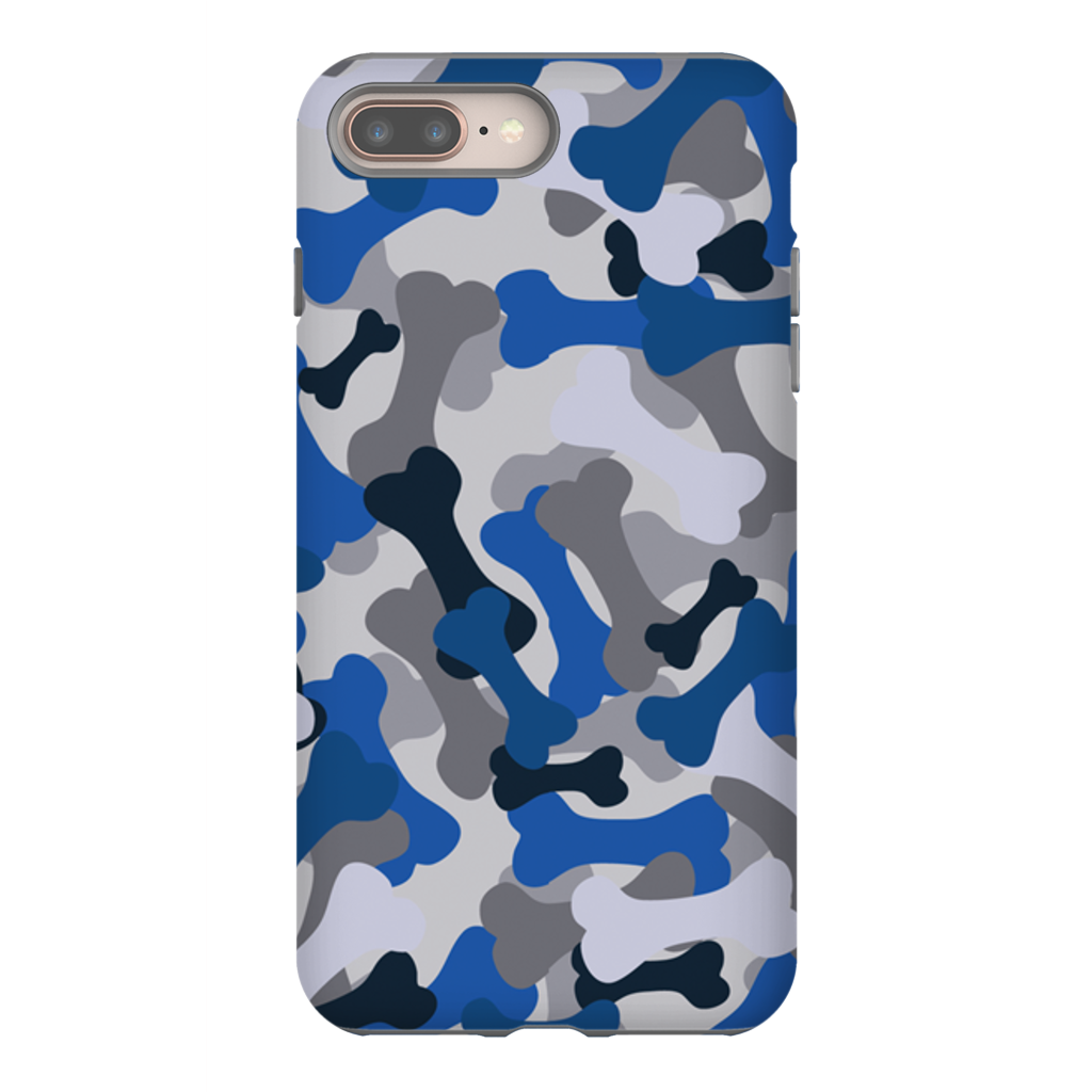 Bone Camo Blue Phone Cases
