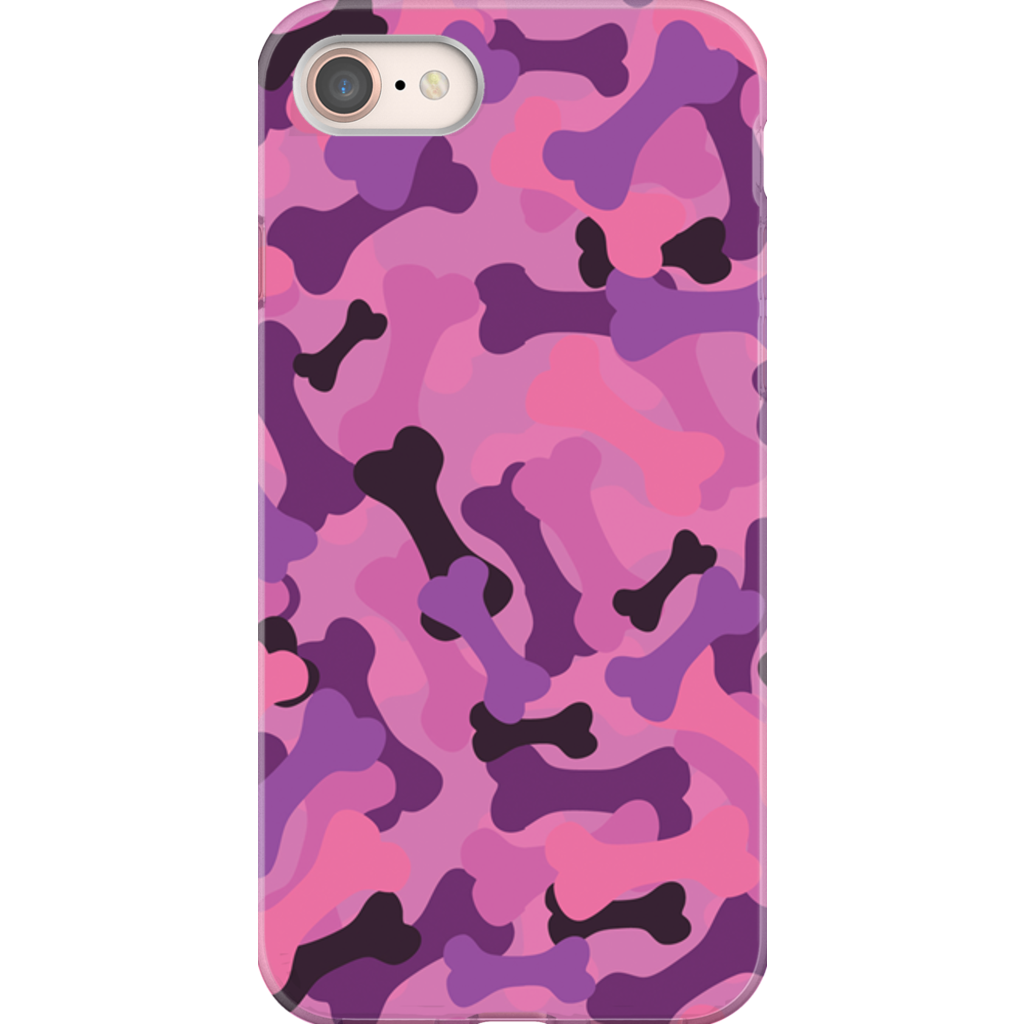Bone Camo Pink Phone Cases