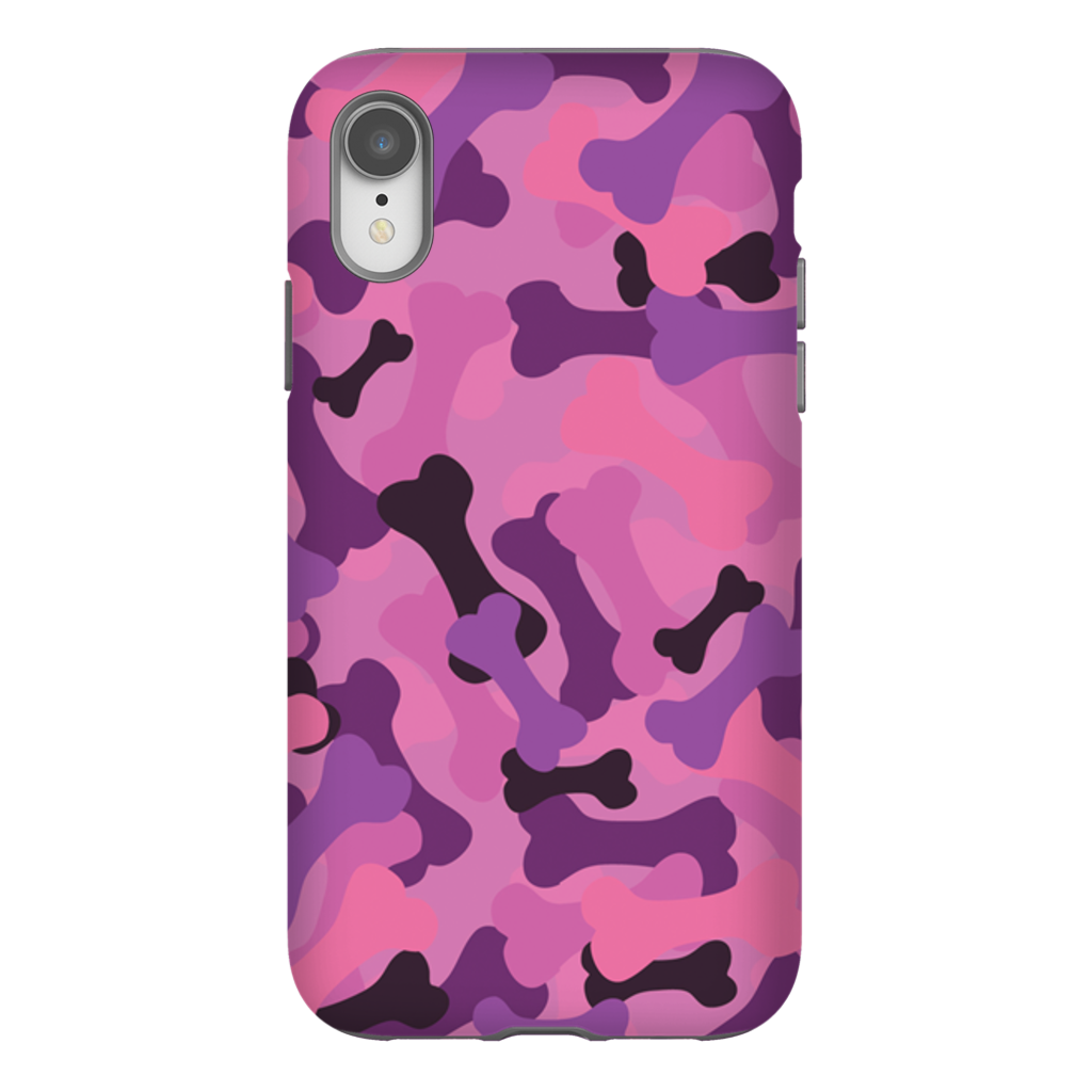 Bone Camo Pink Phone Cases