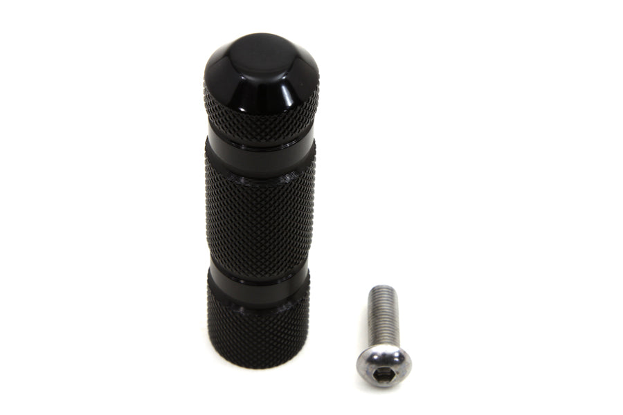 Black Knurled Four Grooved Shifter Peg - 4731