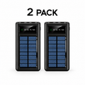 2-Pack LED Portable SolarSync Power Banks – Solar Charging, Multi-Port Connectivity & Built-In Flashlight