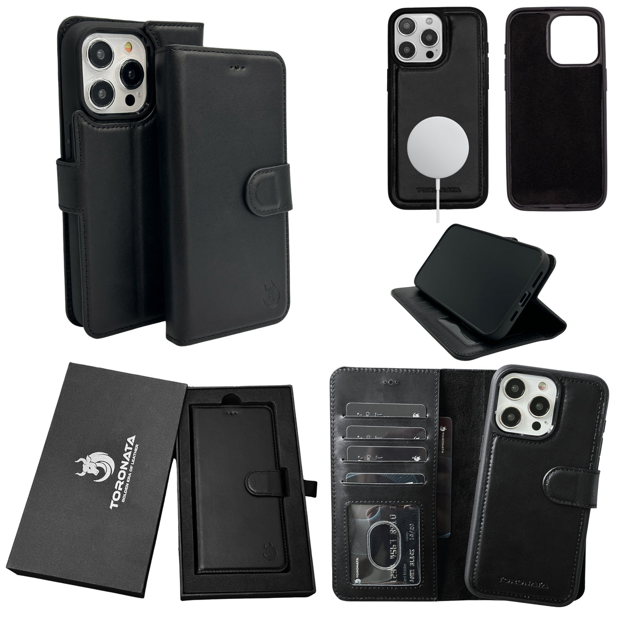 Vegas Premium Leather iPhone 15 Wallet Case with MagSafe | Detachable RFID Blocking Luxury Wallet