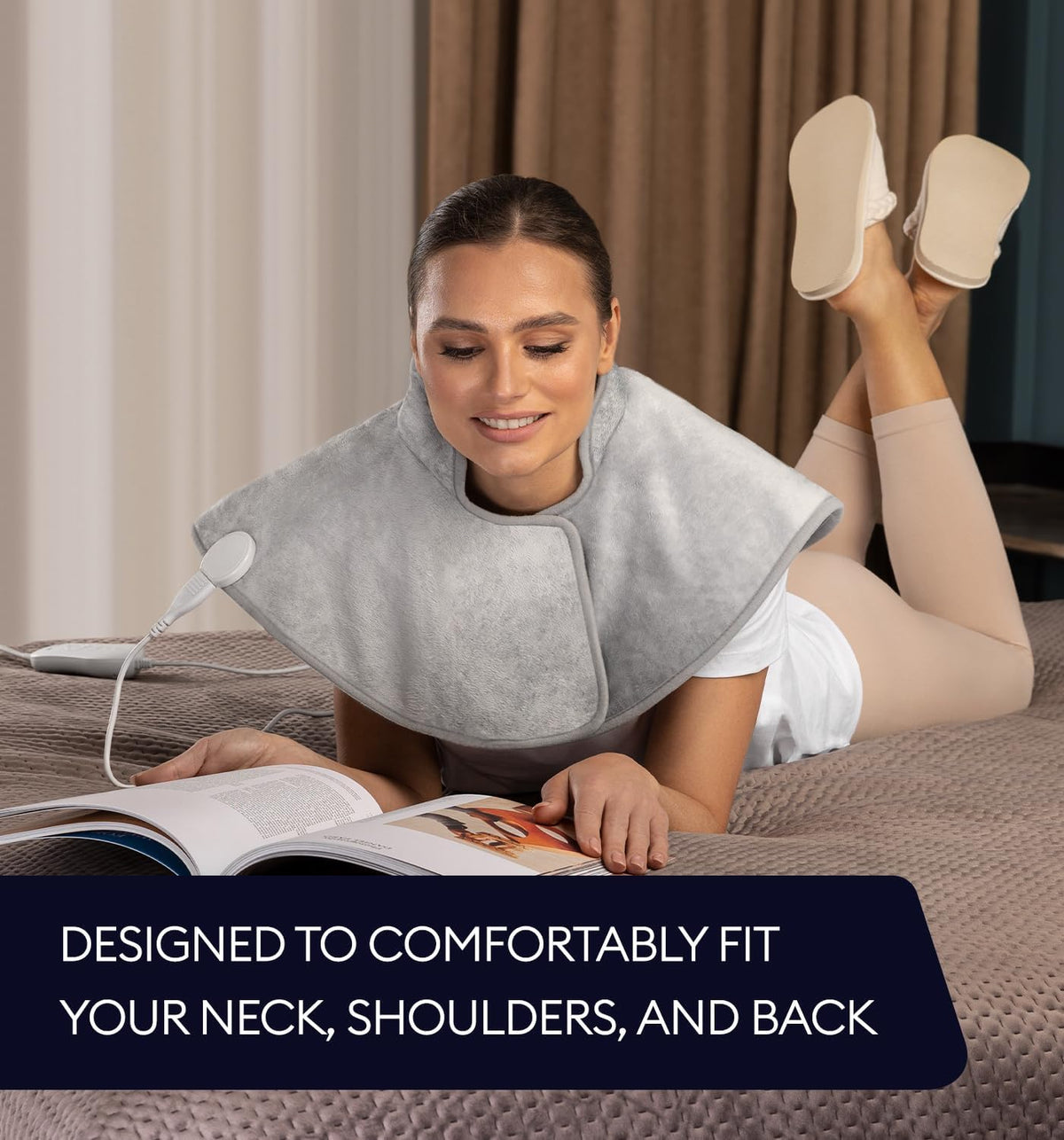 Neck & Shoulders Heating Wrap Lava, Mist Gray