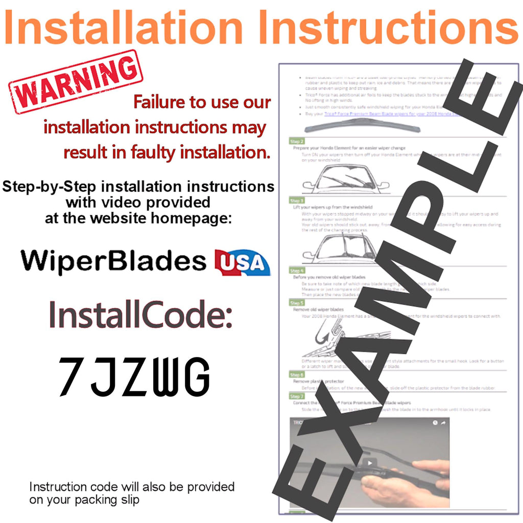 2007 Lexus IS250 Wiper Blades Set w/1yr Warranty (Set of 2) Pulse Beam Wipers