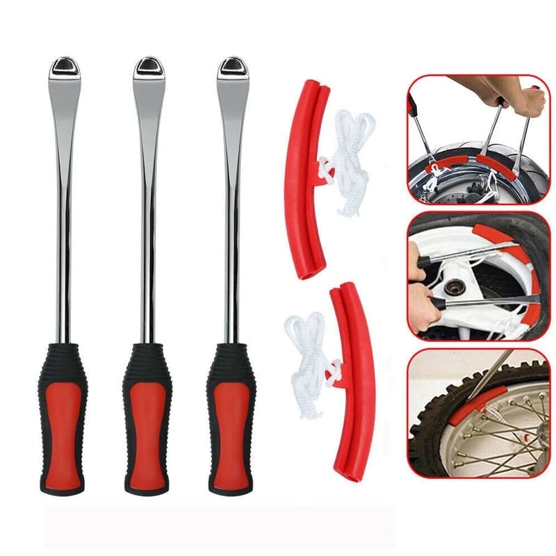 Professionelles E‑Scooter Reifenmontage‑Set mit Hebel, Felgenschutz und Tasche