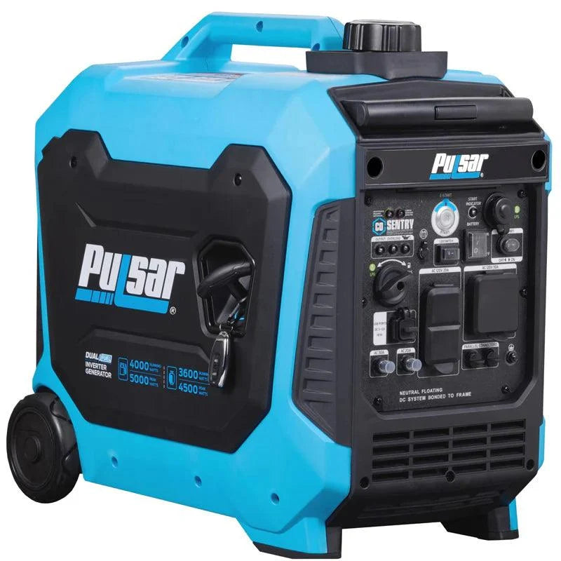 Pulsar  5250-Watt Dual Fuel Inverter Generator with Remote Start, CO Sentry & RV Ready Outlet