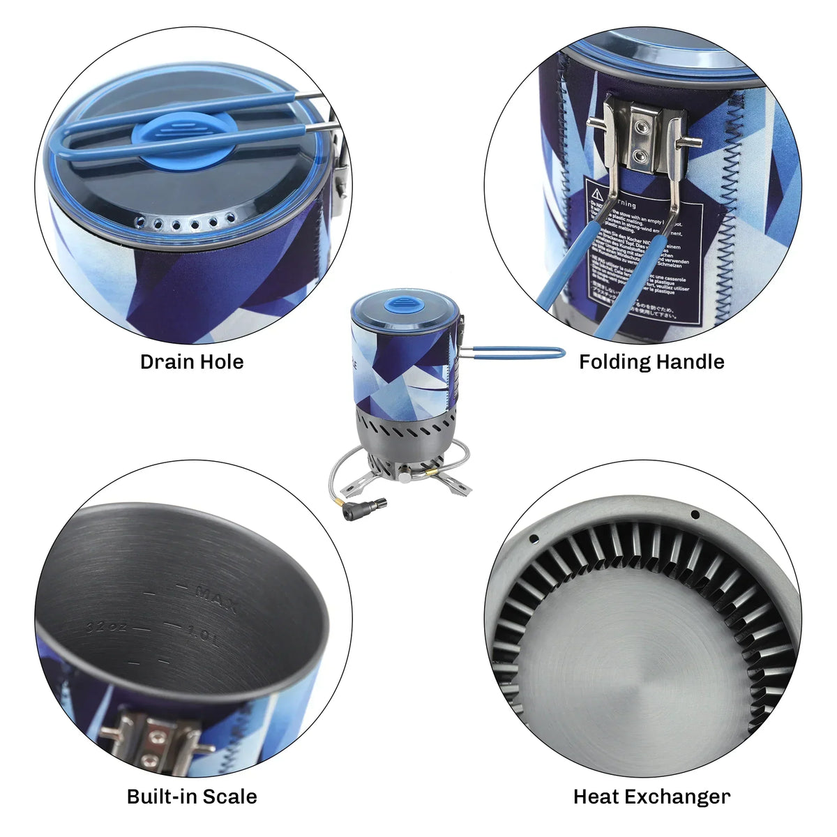 Radiant Stove System Compact Windproof Heat