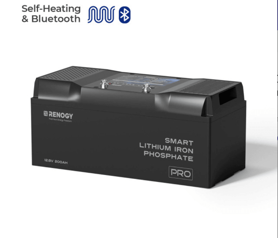 Renogy Pro 12V 200Ah Smart LiFePO4 Battery with Bluetooth & Self-Heating