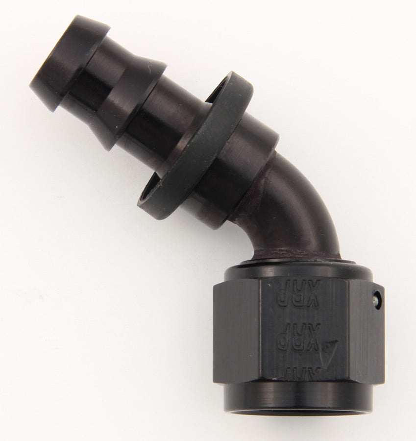 #12 60 Deg Push-On Hose End Black - 236012BB
