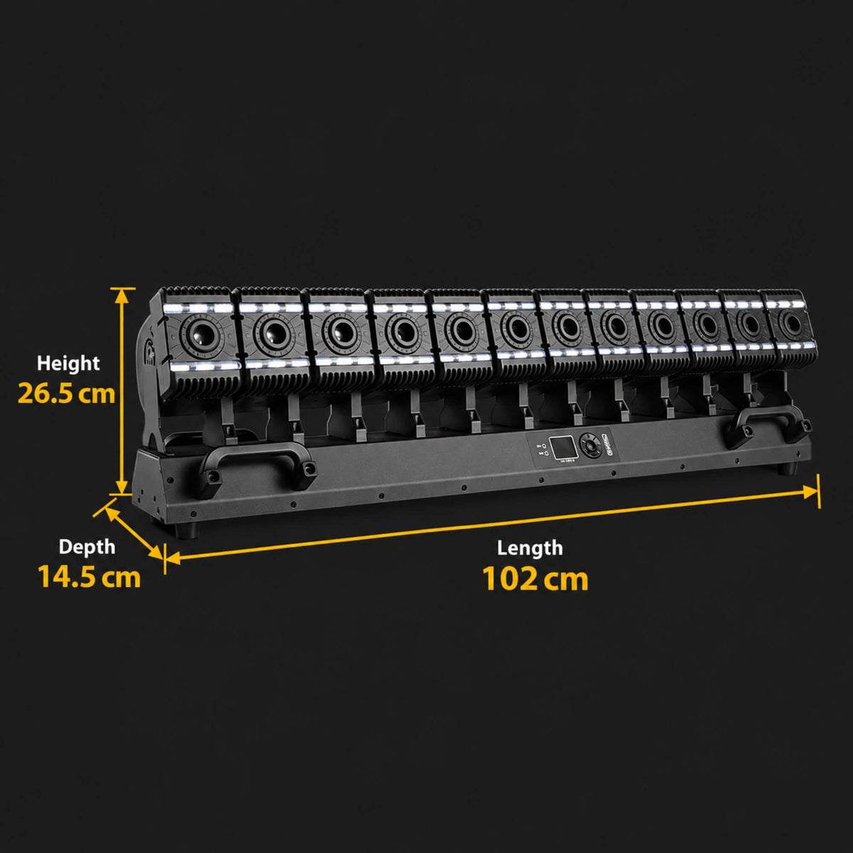BS4 12-Head RGB Laser Effect Bar – Motorized Y-Axis