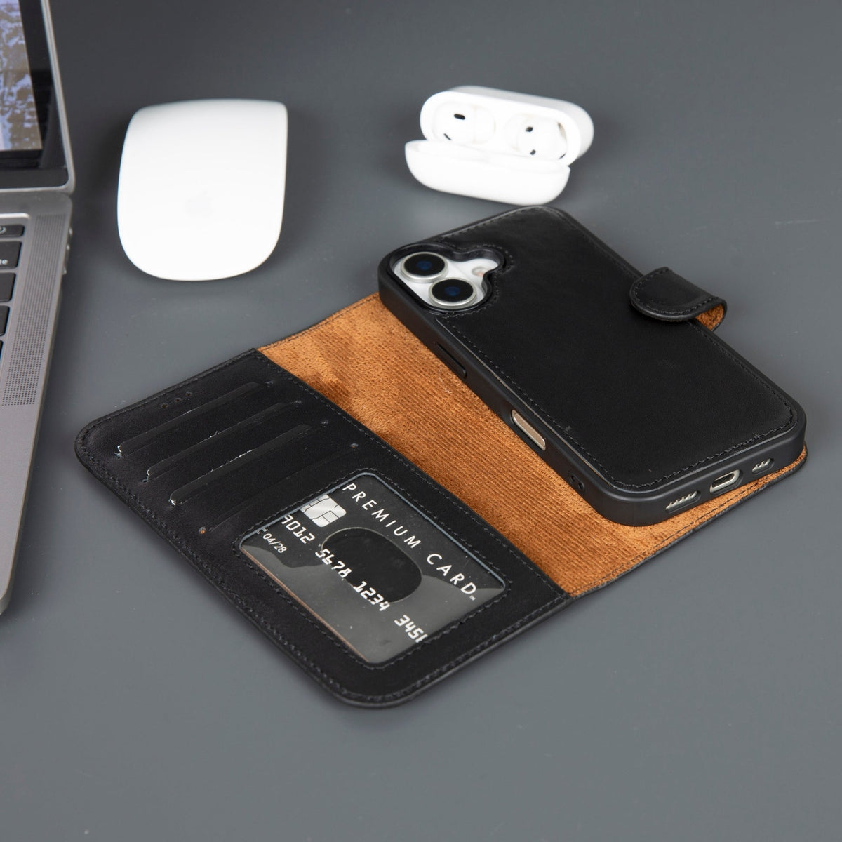 Casper iPhone 17 Leather Wallet Case – MagSafe Compatible
