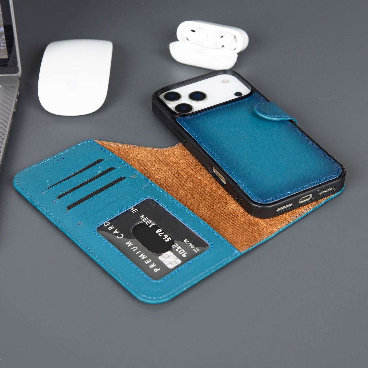 Casper iPhone 18 Pro Full-Grain Leather Wallet Case