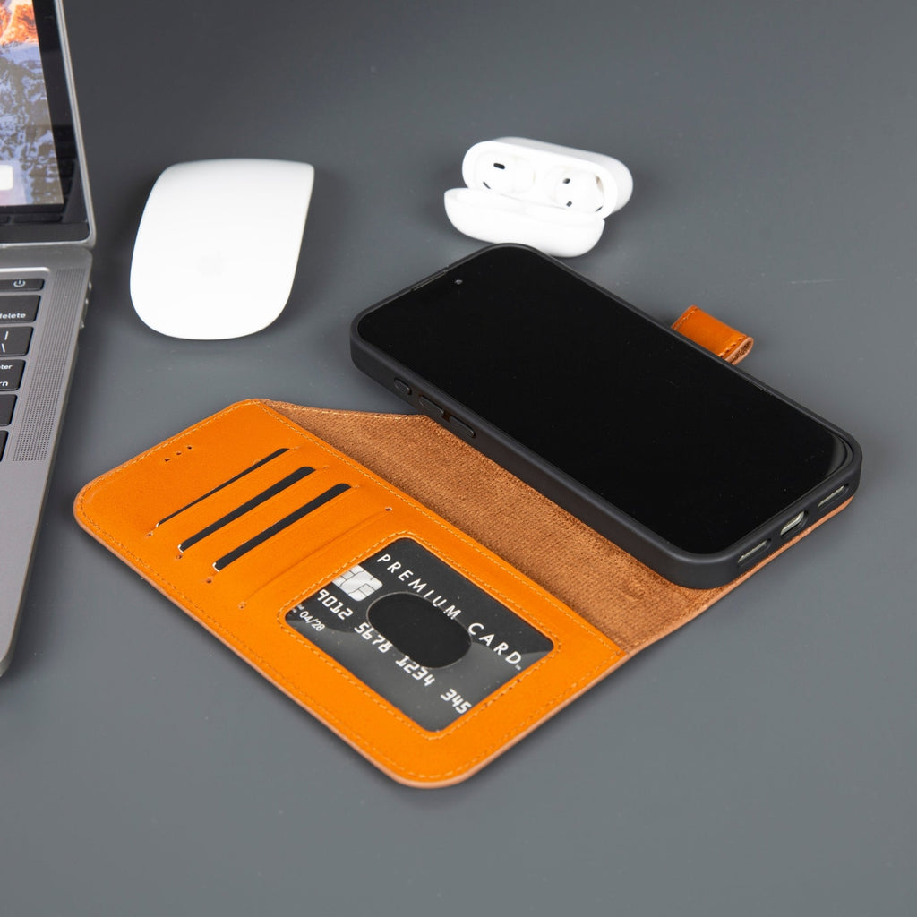Casper iPhone 18 Pro Full-Grain Leather Wallet Case