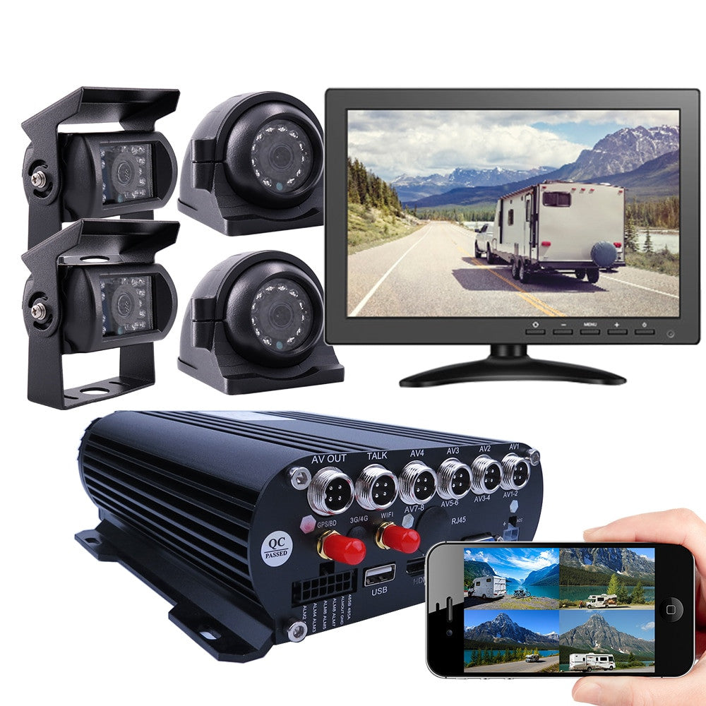4CH GPS SONY IP69 Rear Side Front Camera