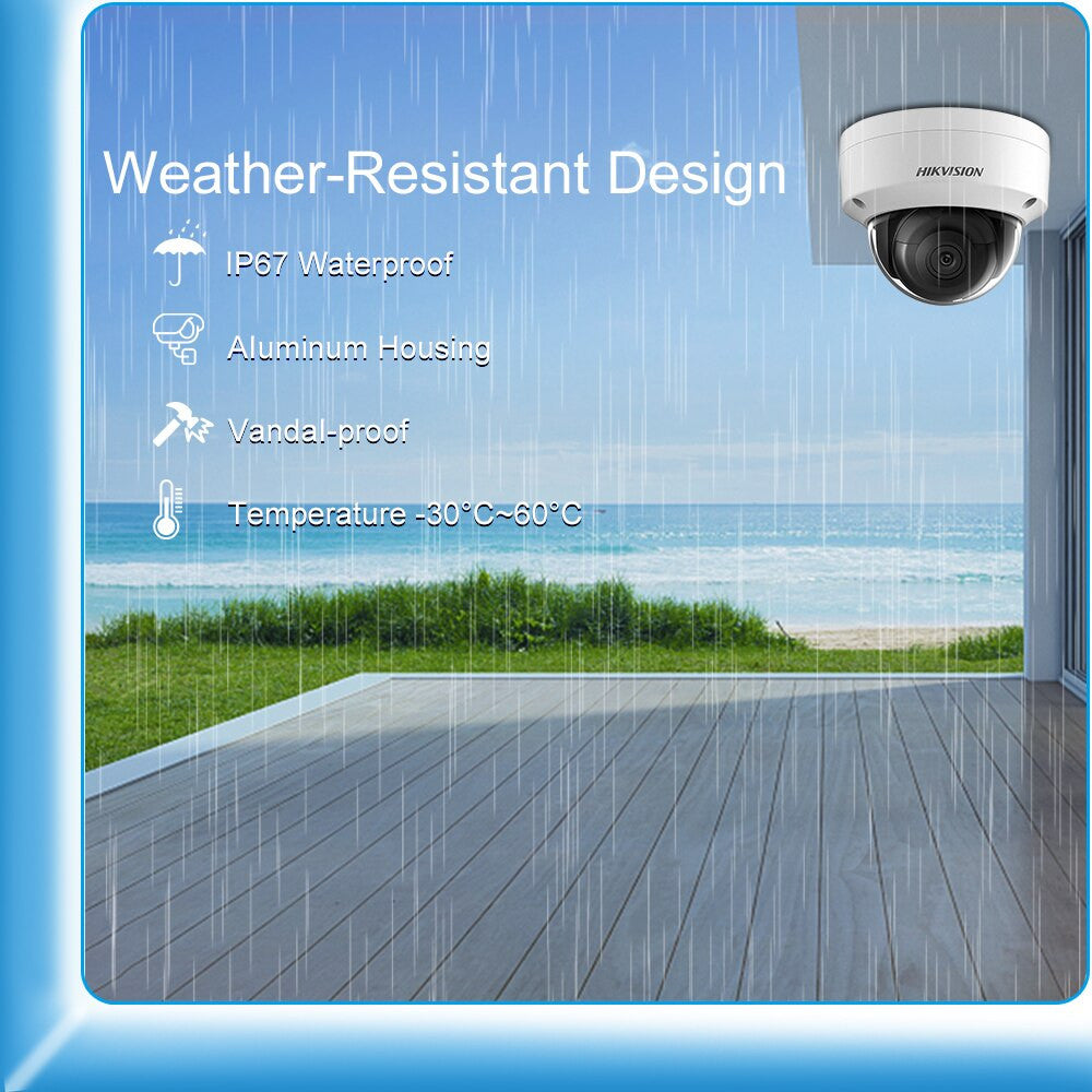 Hikvision CCTV Camera System 4K 8MP IP Camera POE Kit DS-2CD2185FWD-IS