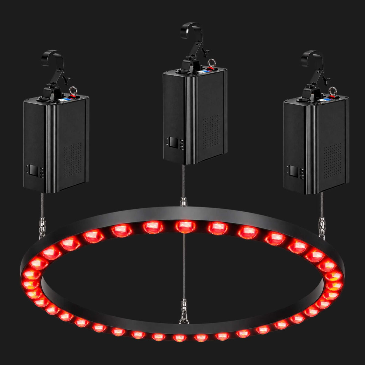 N7 RGBW Kinetic Ring Light – 51×20W LEDs with 212CH DMX