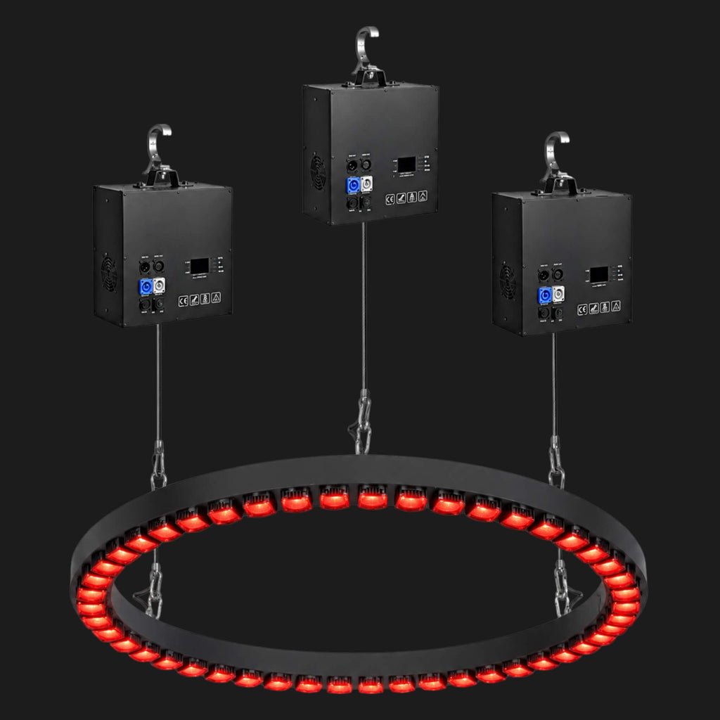 N7 RGBW Kinetic Ring Light – 51×20W LEDs with 212CH DMX