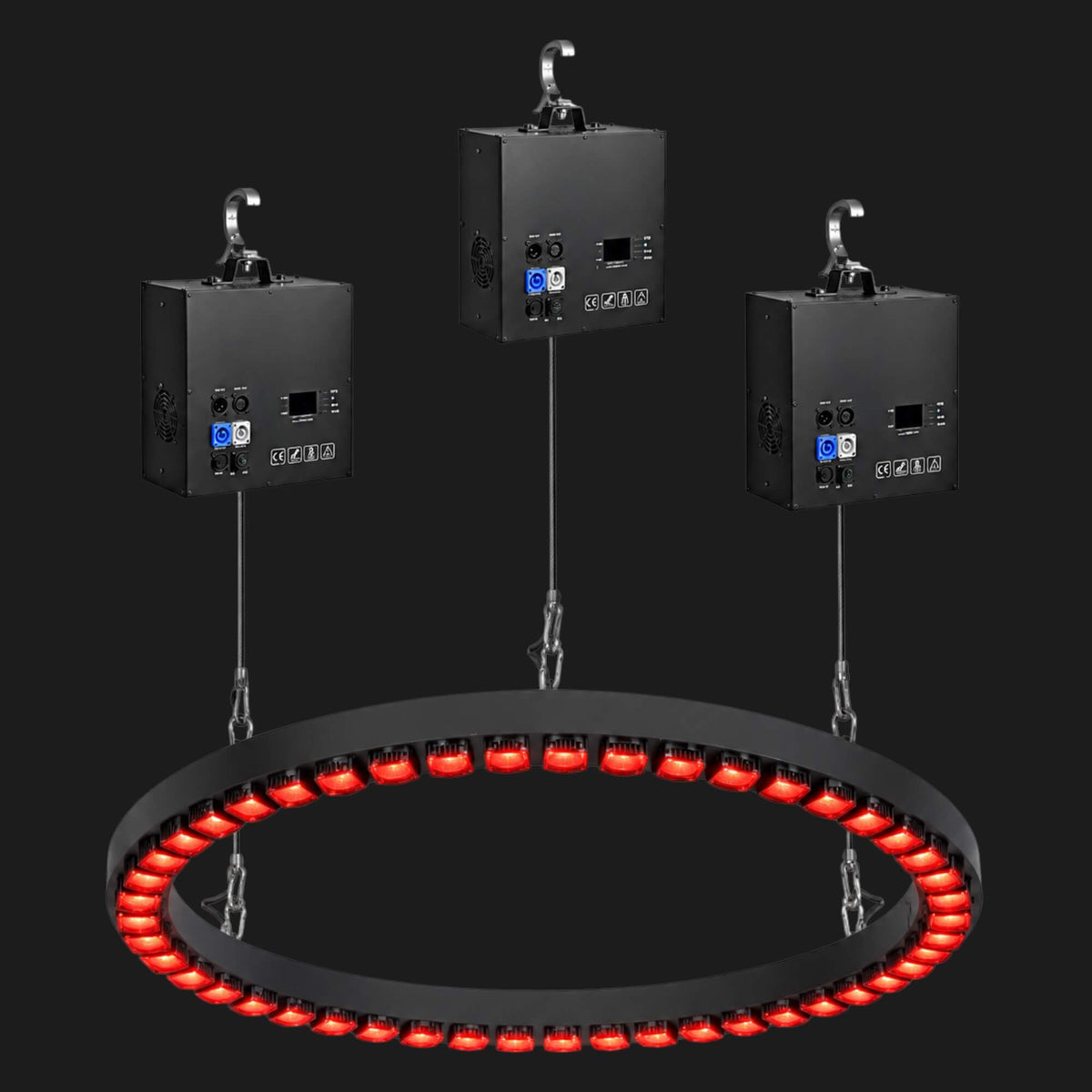 N7 RGBW Kinetic Ring Light – 51×20W LEDs with 212CH DMX