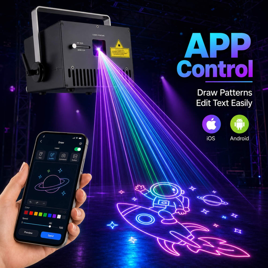 PUB8 APP Control RGB Laser Light Projector 10W for Outdoor Shows